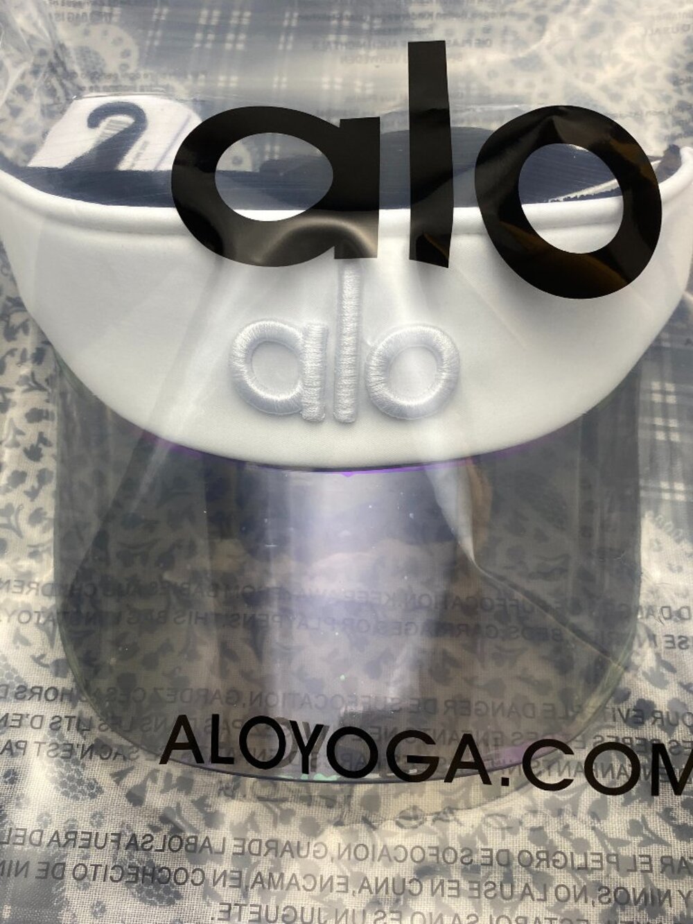 ALO Yoga White Visor with Clear Brim & Alo Tennis Hat NWT